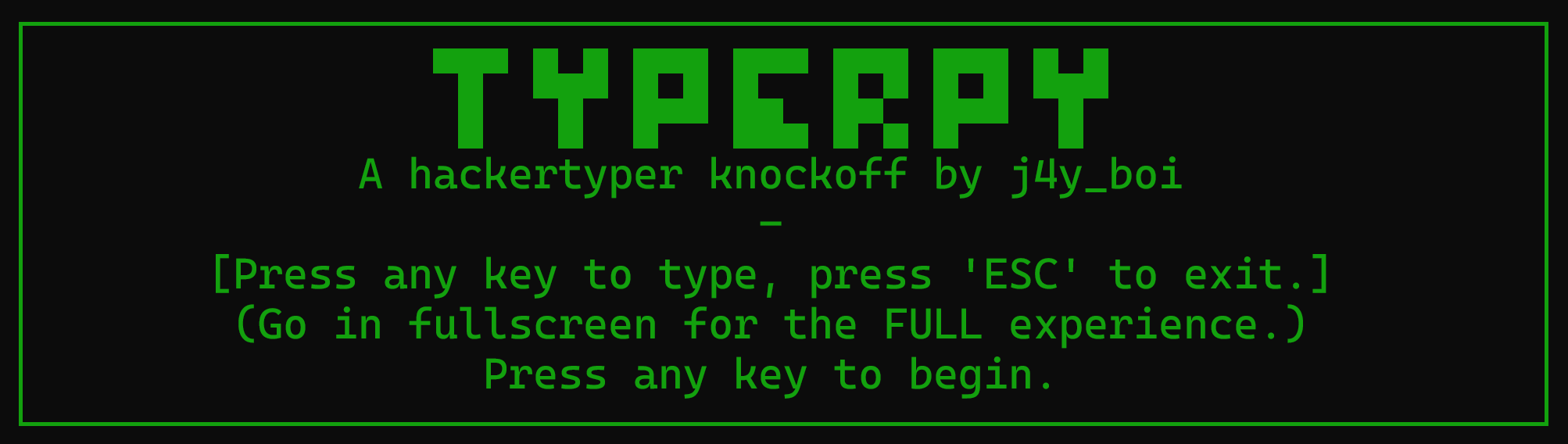 pyTyper